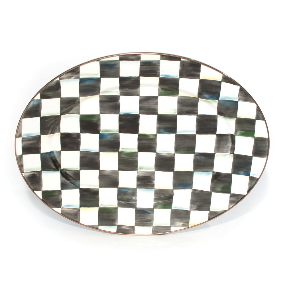 Courtly Check Medium Oval Platter