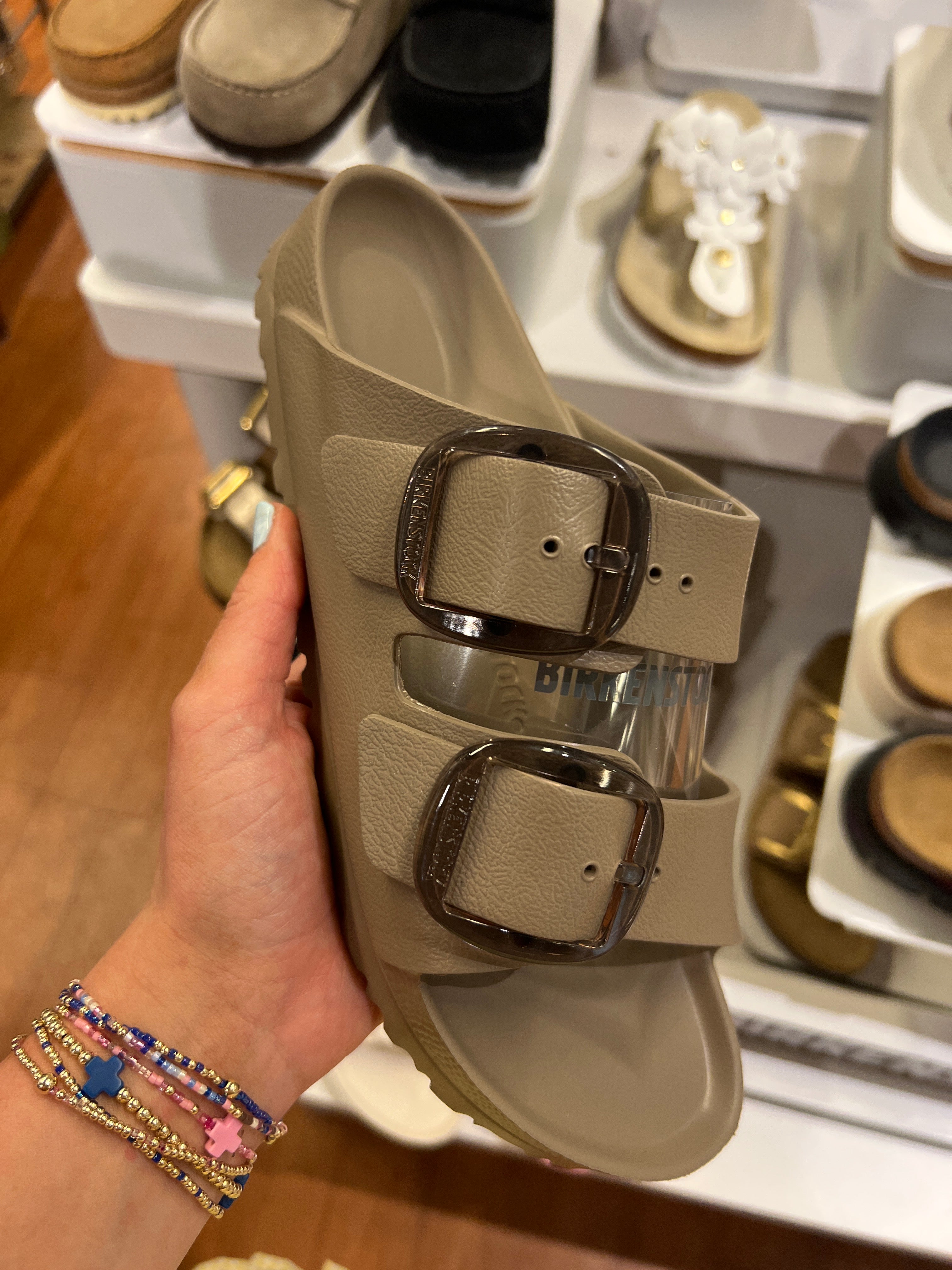 Arizona Big Buckle EVA Gray Taupe N