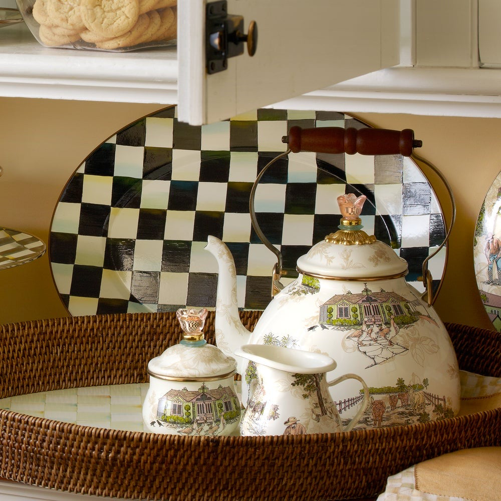 Courtly Check Medium Oval Platter