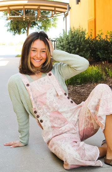Rosewood Patchwork Overalls