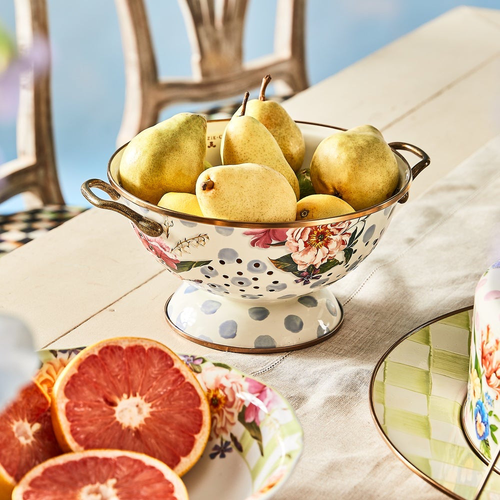 Wildflowers Blue Large Colander