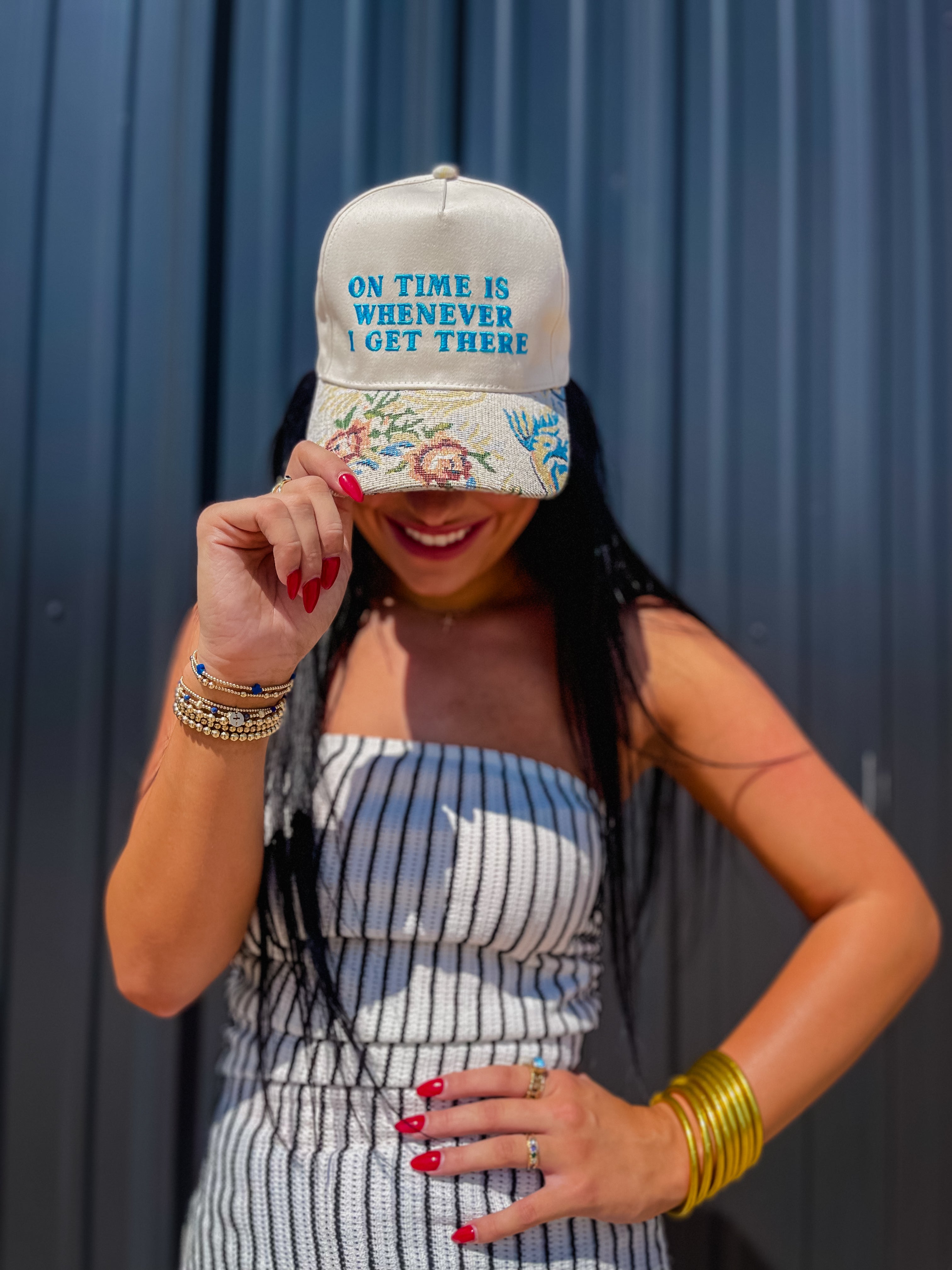 On Time is Whenever I Get There Trucker Hat