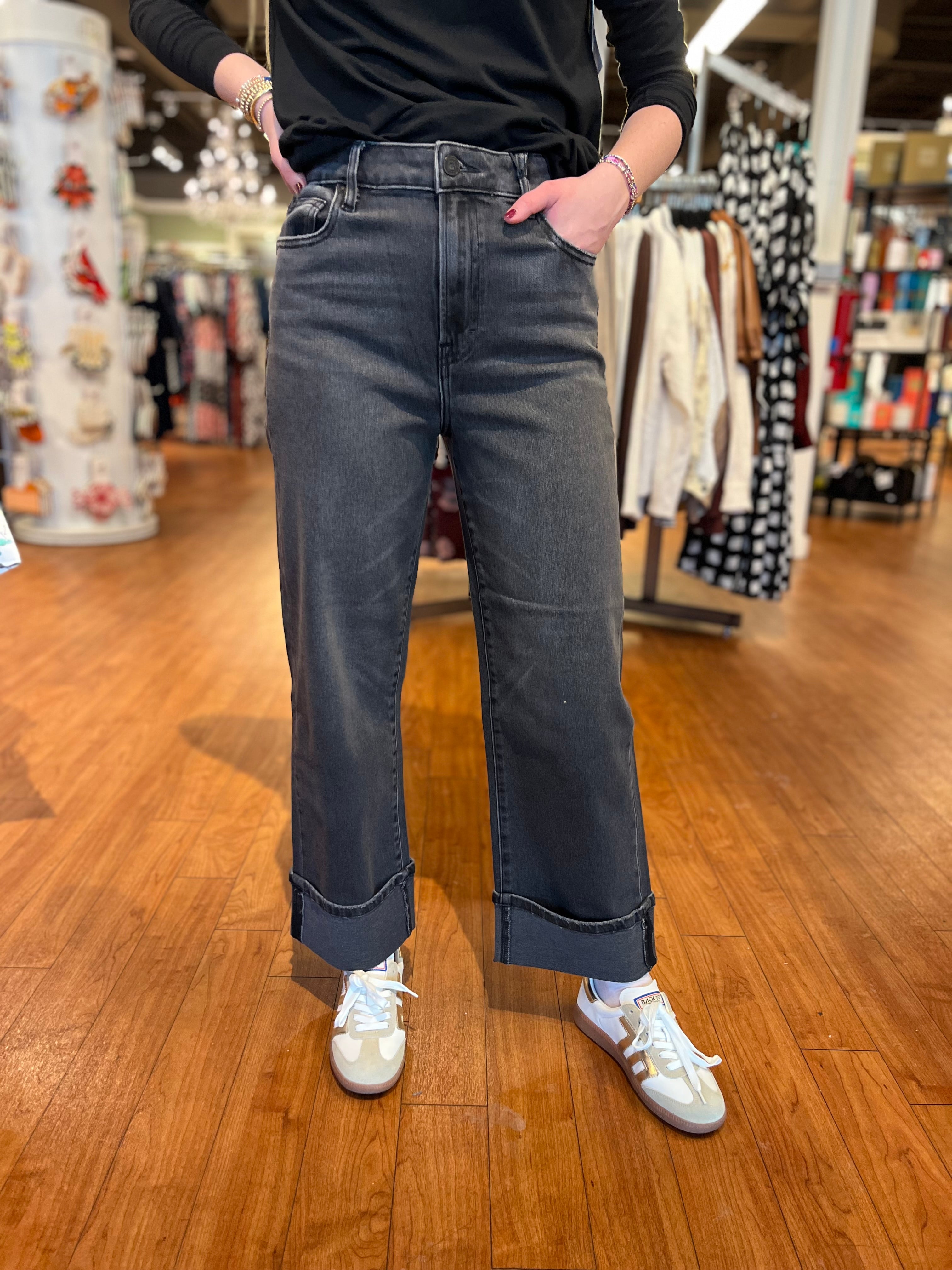 Ella Cuffed Hem - Charcoal