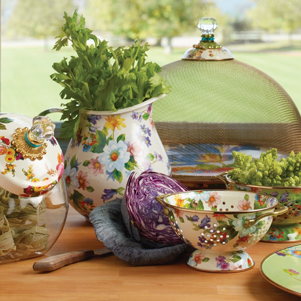 White Flower Market Pitcher