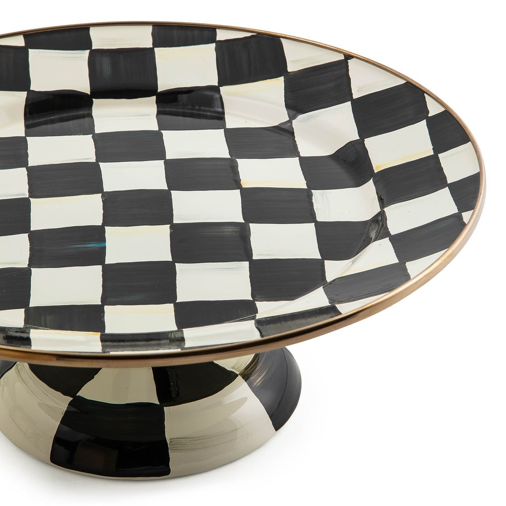 Courtly Check Small Pedestal Platter