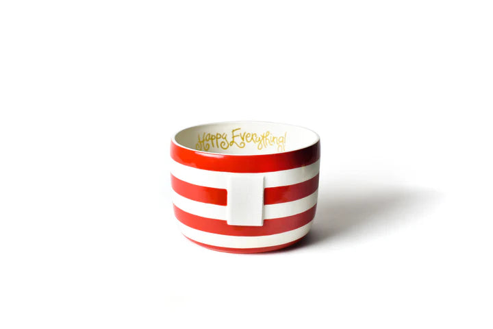 Red Stripe Big Happy Everything! Bowl