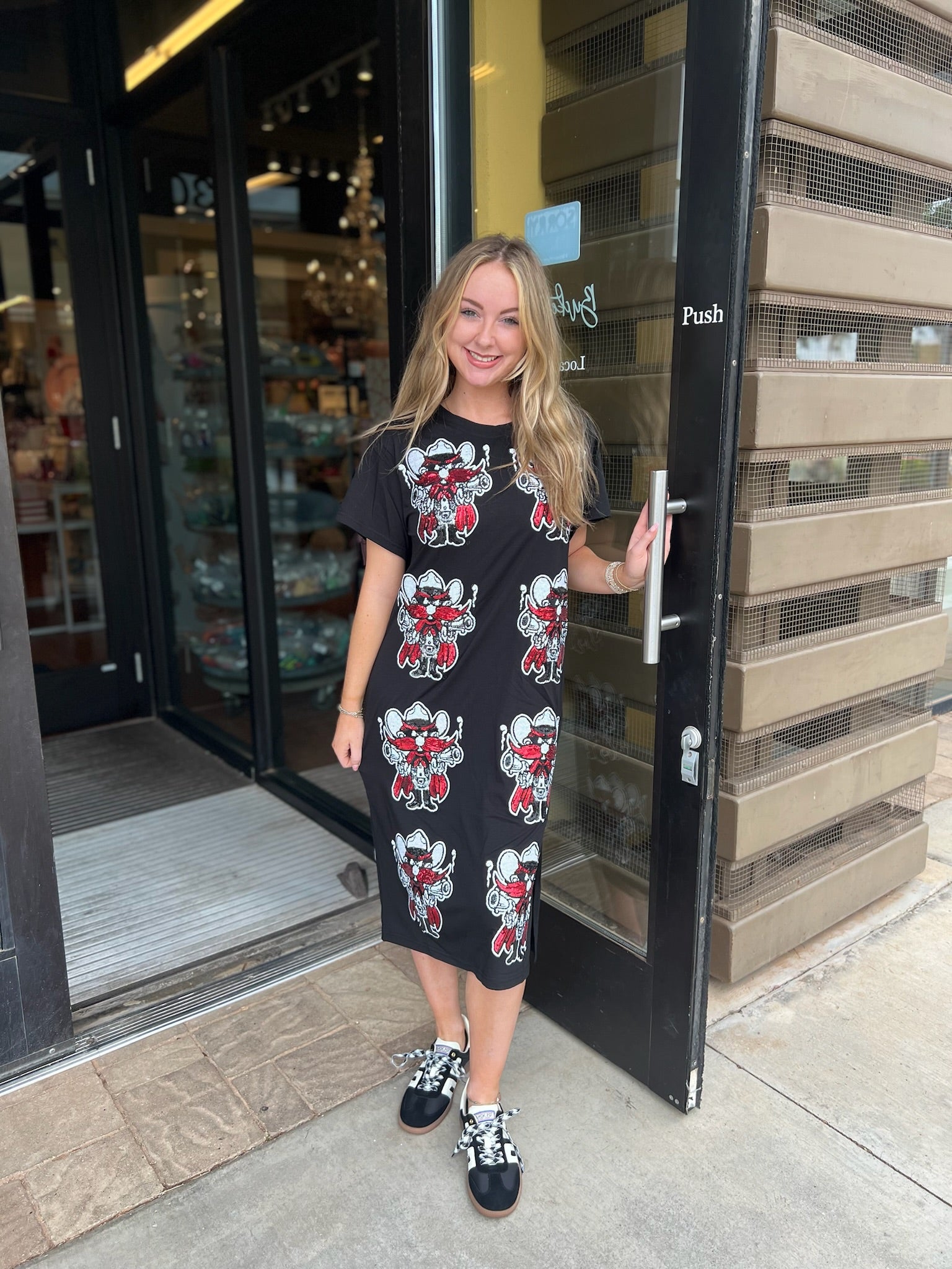 Licensed Texas Tech Mascot Midi Tee Dress