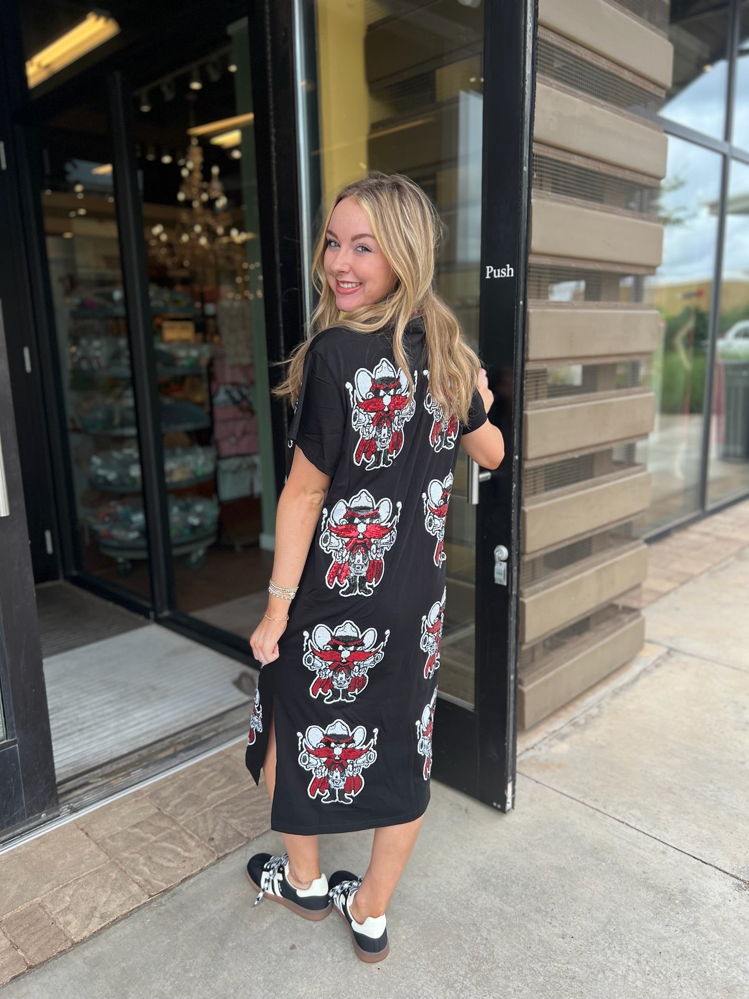 Licensed Texas Tech Mascot Midi Tee Dress