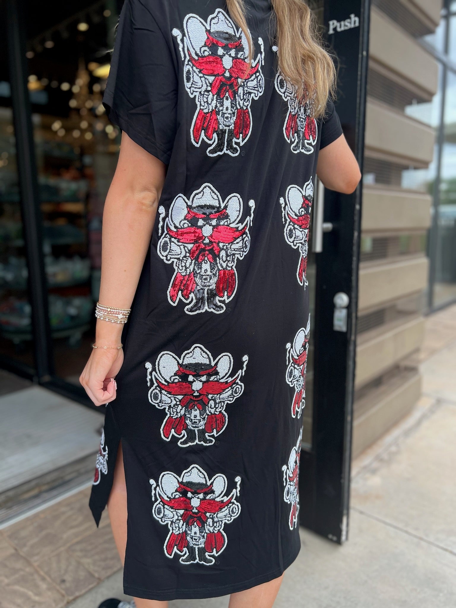 Licensed Texas Tech Mascot Midi Tee Dress