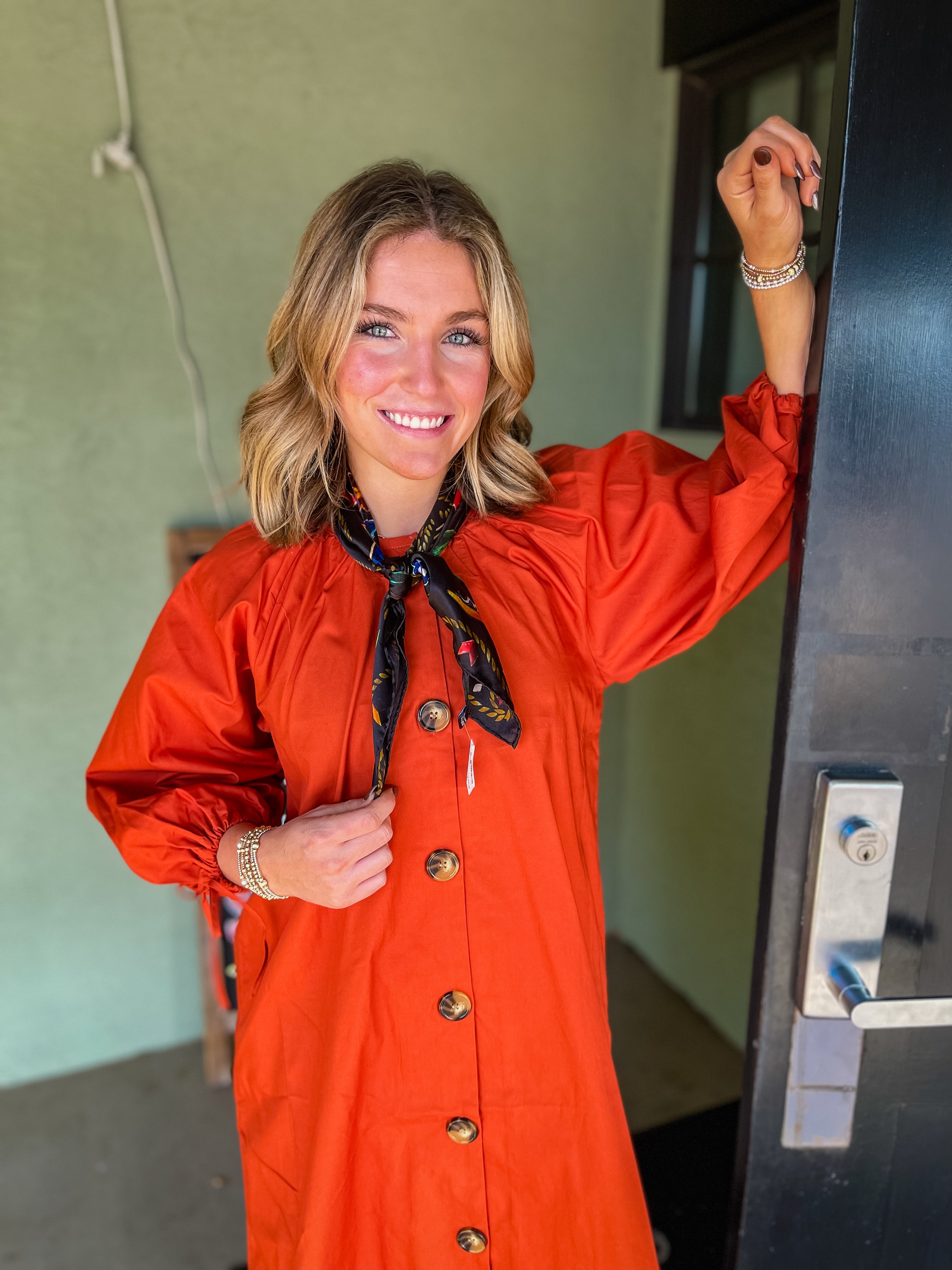 The Autumn Spice Button Dress