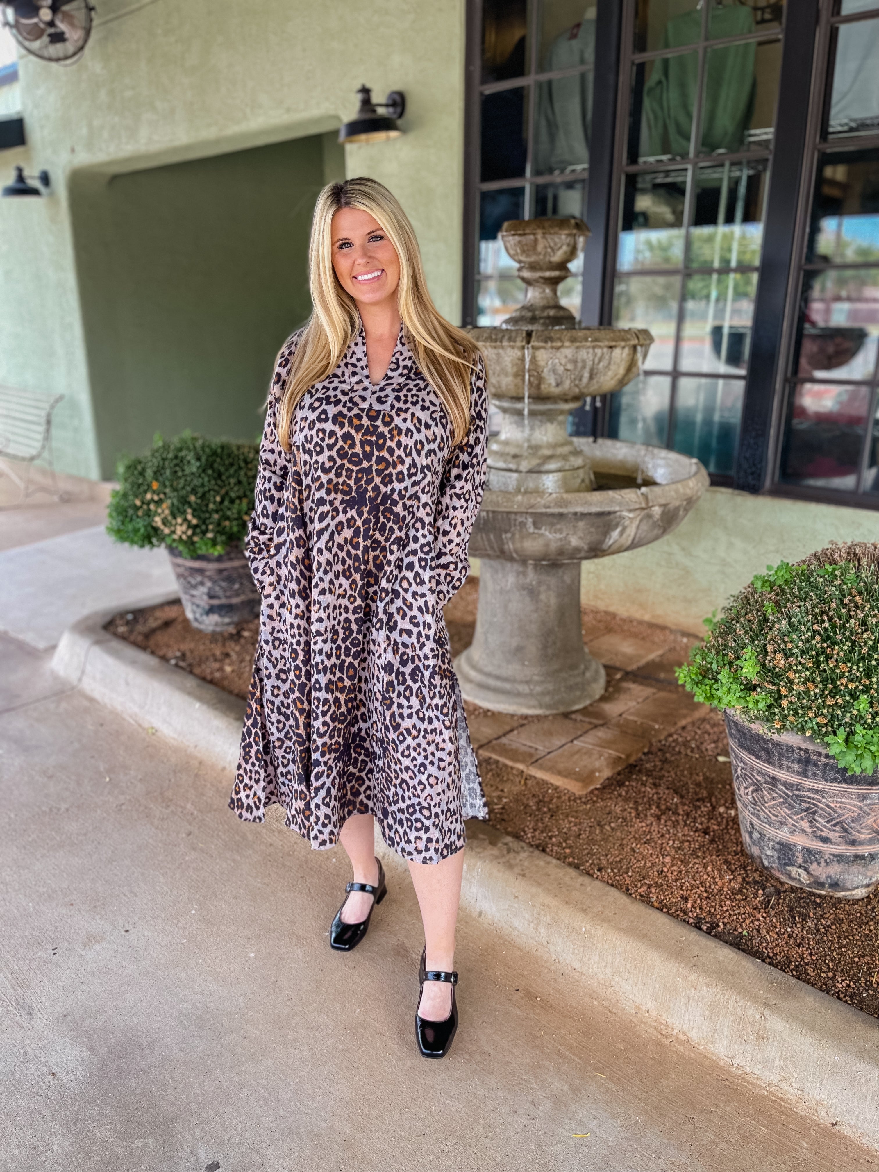 Leopard Luxe Midi Dress