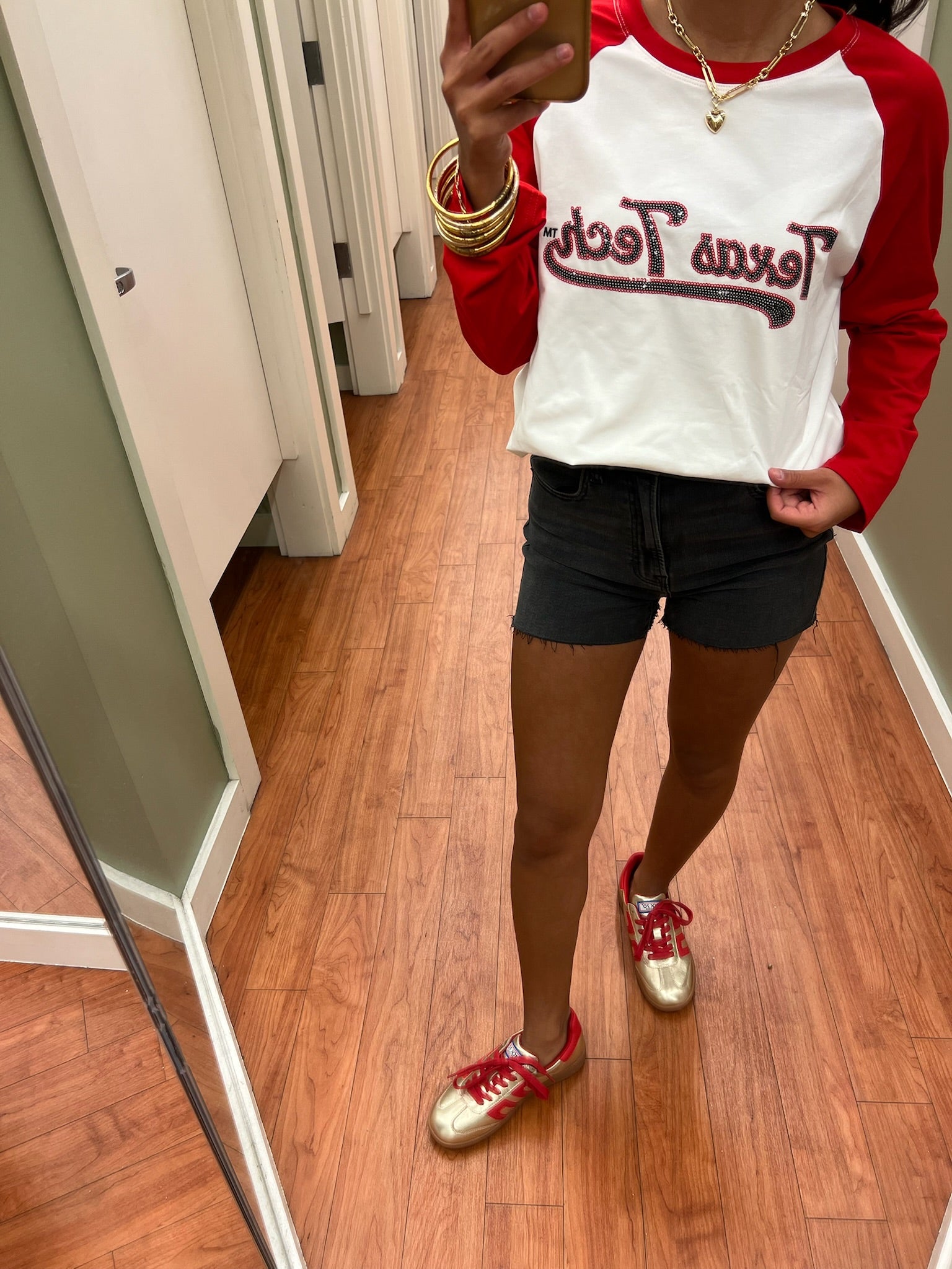 Ballgame Raglan 3/4 Sleeve Tee Texas Tech