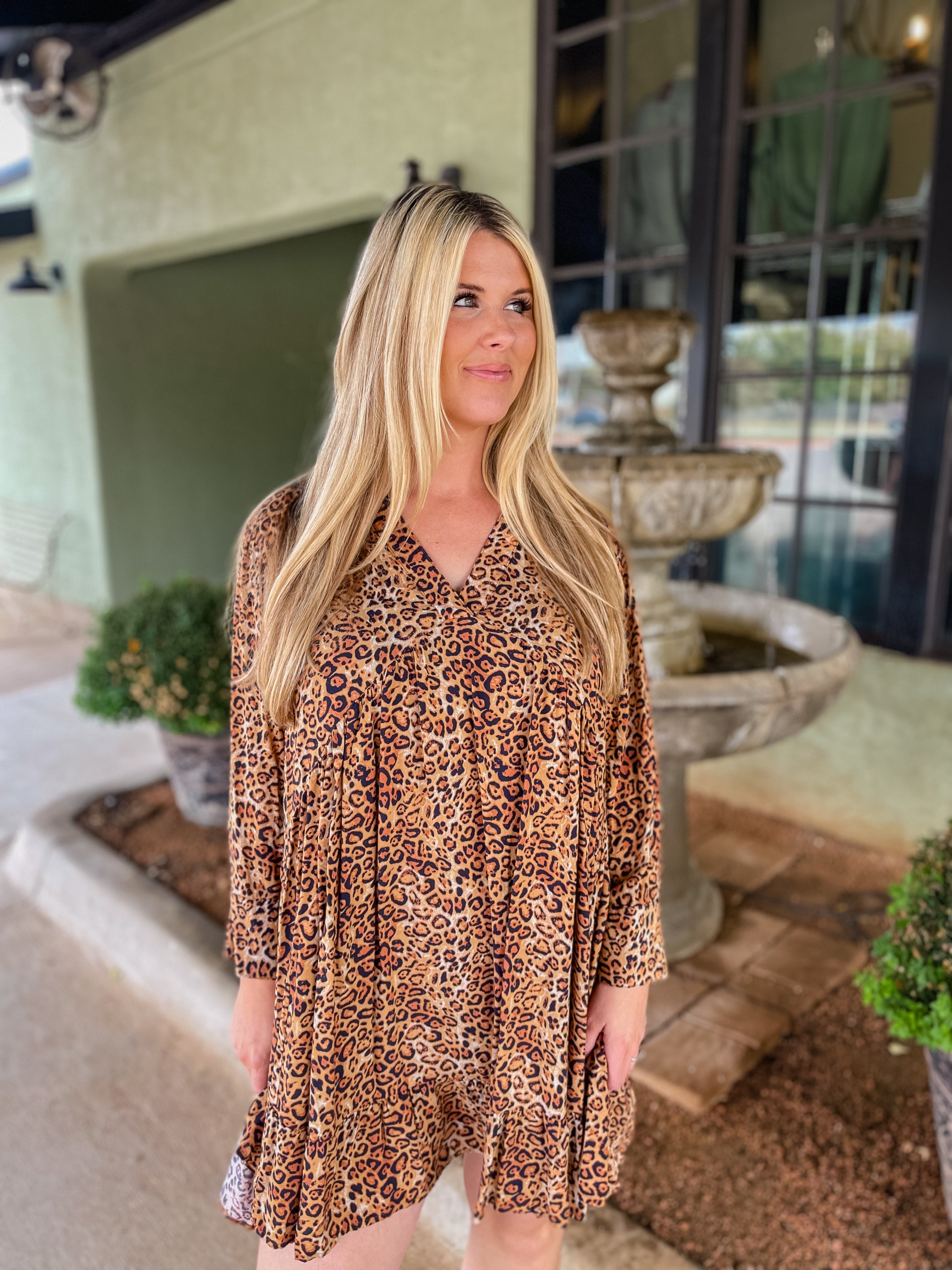 Wild & Cozy Babydoll Dress