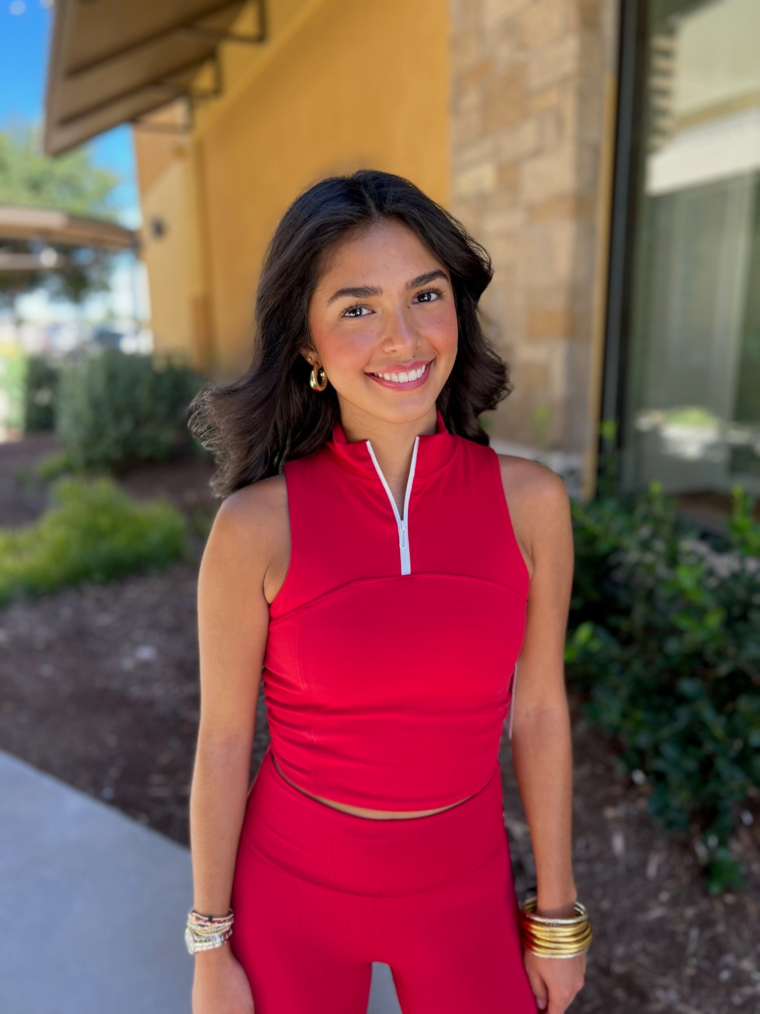 Gold Hinge Day to Night Quarter-Zip Tank Top