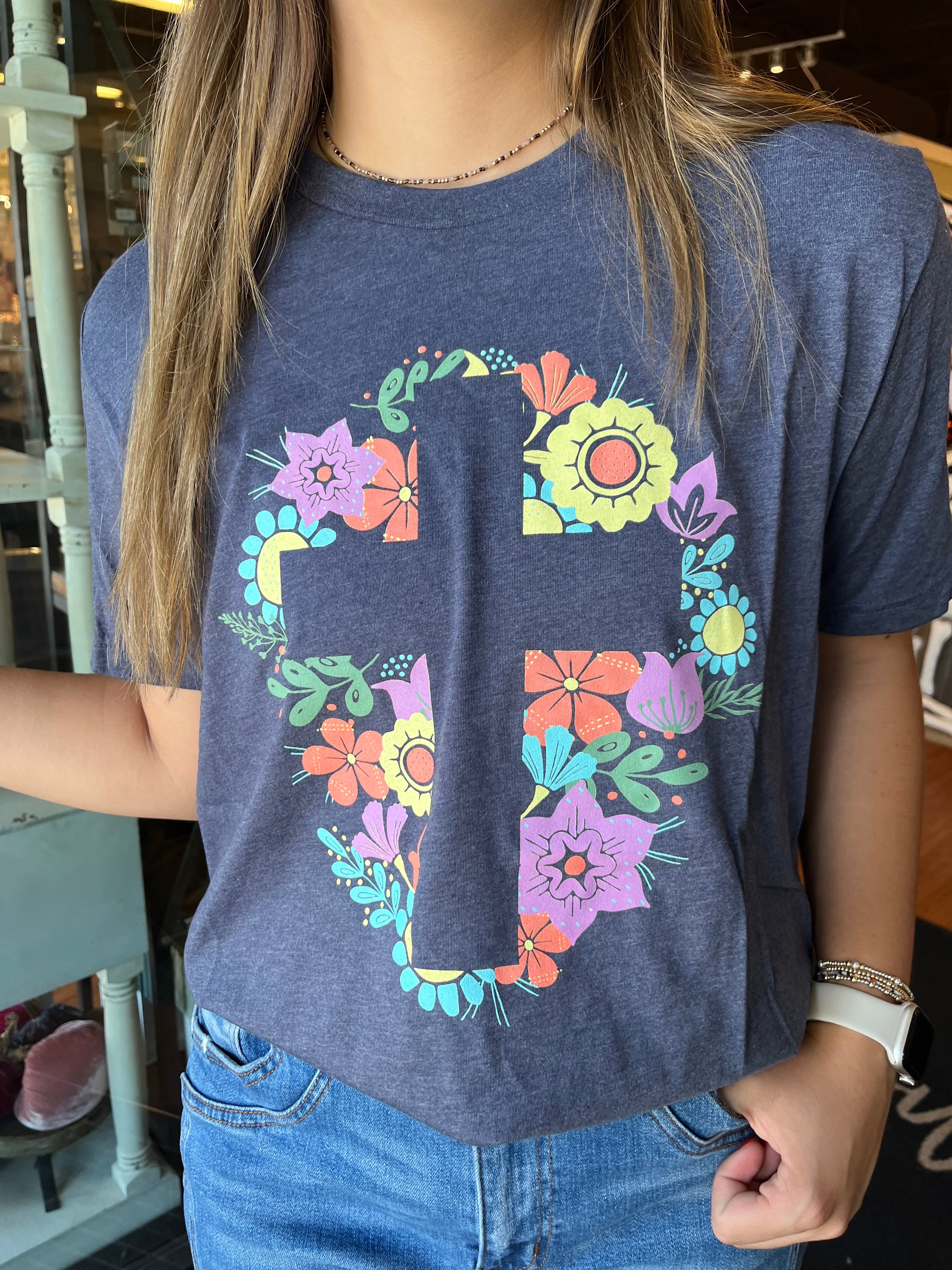 Floral Cross Tee