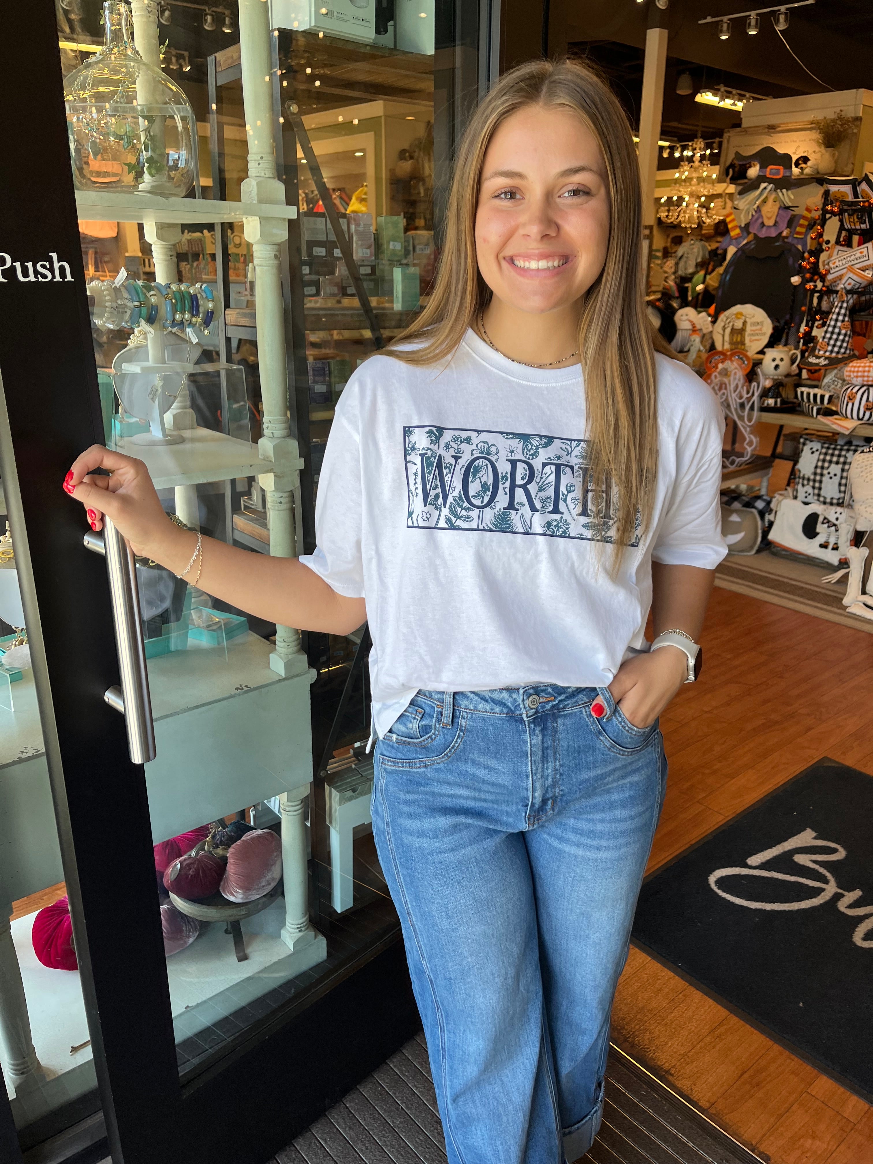 Worthy Floral Cropped Tee