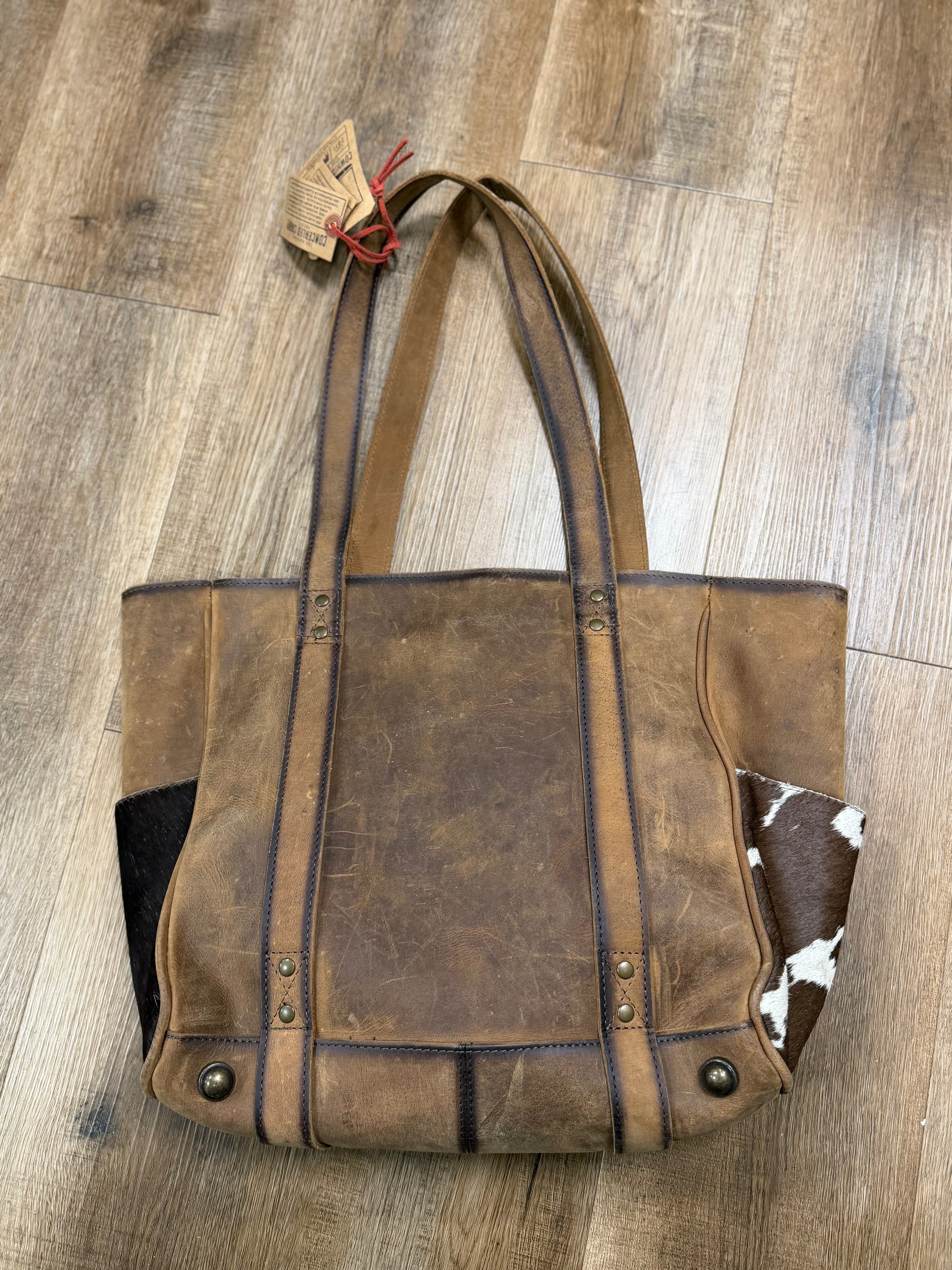 COWHIDE TRINITY TOTE