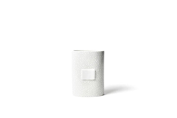 Stone Small Dot Mini Oval Vase