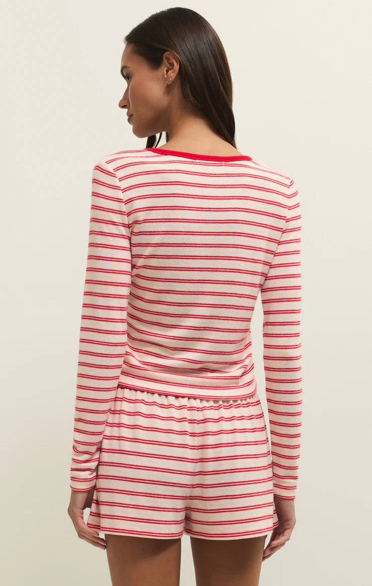 Night In Stripes Long Sleeve Top