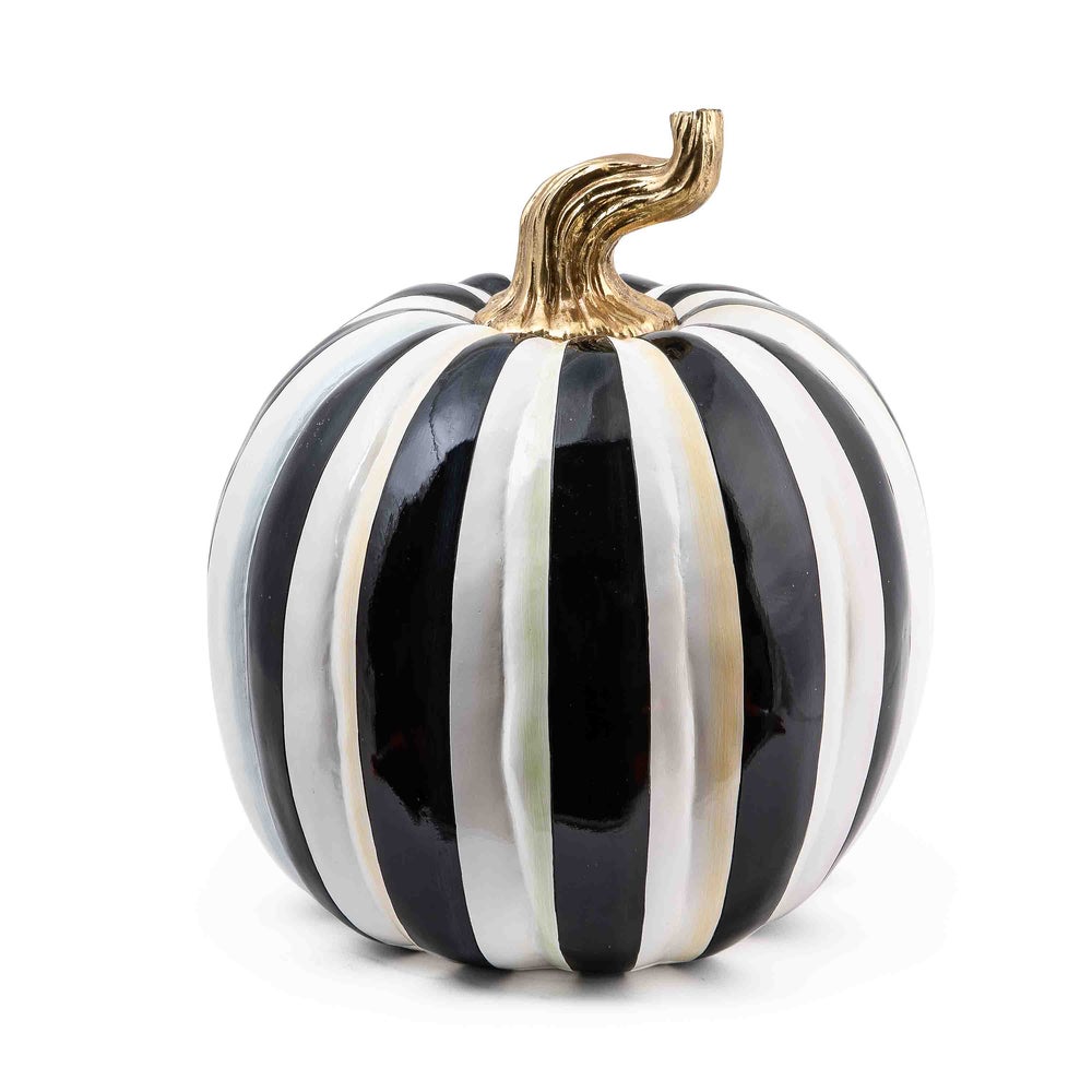 Courtly Stripe Glossy Large Pumpkin
