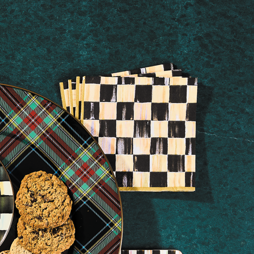 courtly check cocktail paper napkins