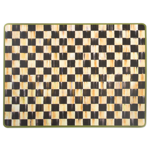 courtly check cork back placemats, set of 4