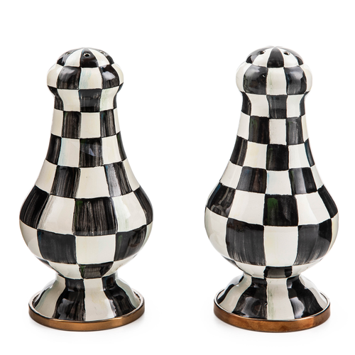 courtly check large salt pepper shakers