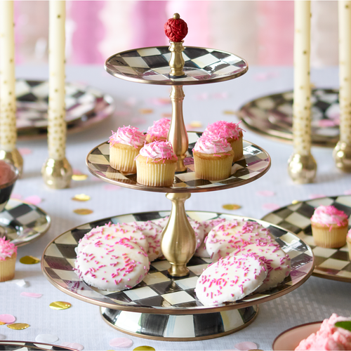 courtly check three tier sweet stand