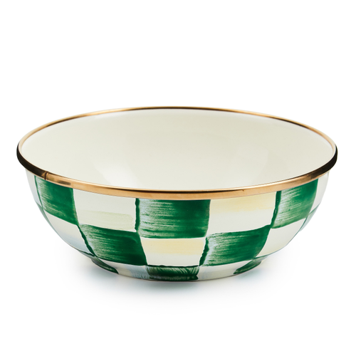 emerald check everyday bowl
