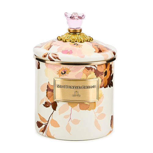 wild rose white small canister