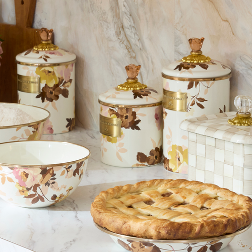 wild rose white small canister