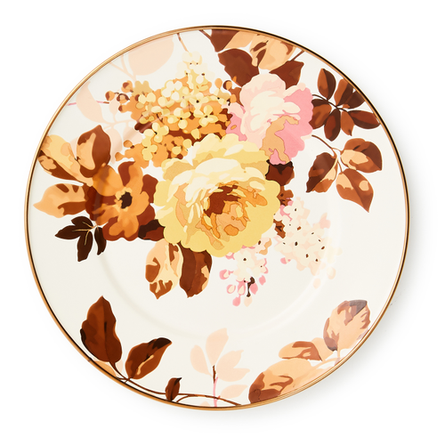 wild rose white salad plate