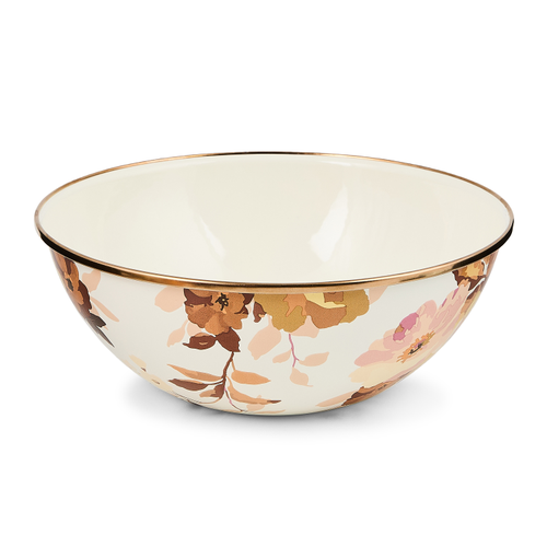 wild rose white medium everyday bowl