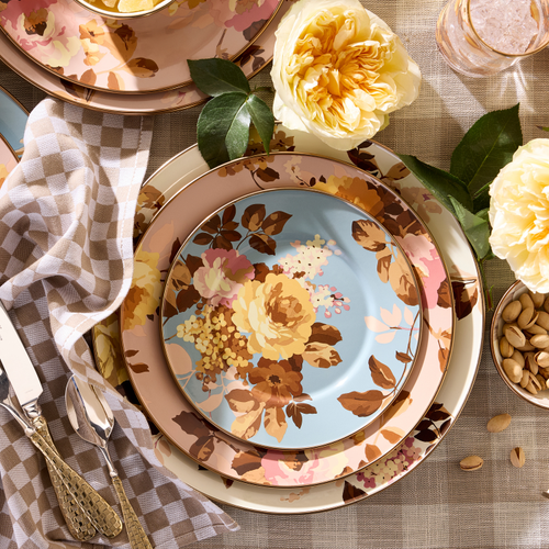 wild rose mauve dinner plate