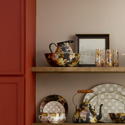 wild rose brown large everyday bowl