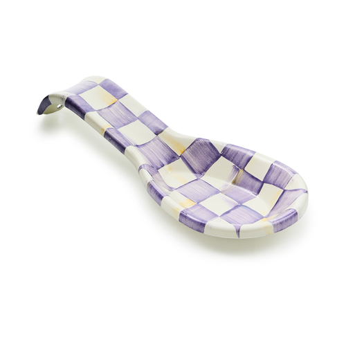 violet check spoon rest