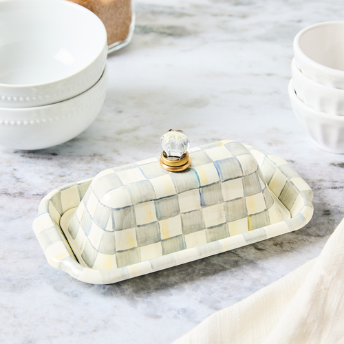 sterling check butter box