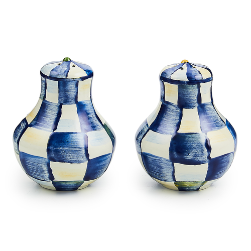 royal check salt pepper shakers