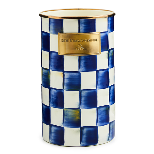 royal check utensil holder