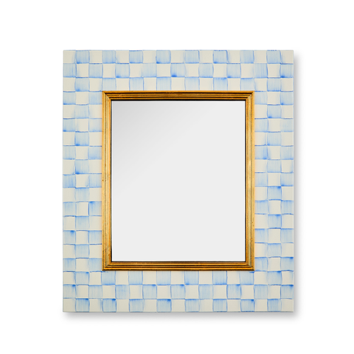 sky check enamel wall mirror