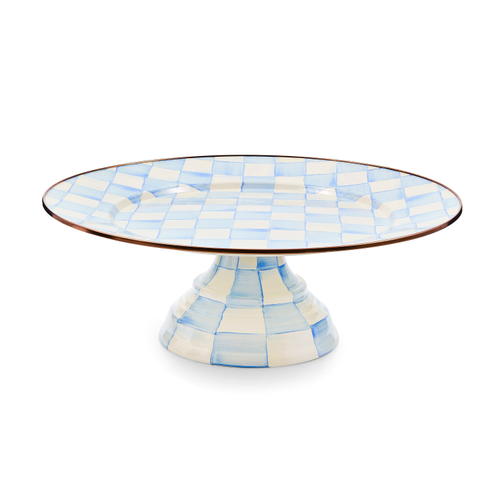 sky check large pedestal platter