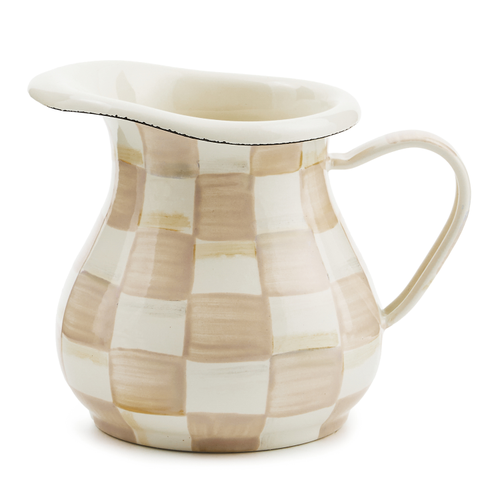 mocha check creamer