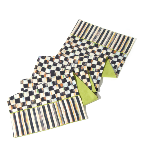 courtly check stripe table runner