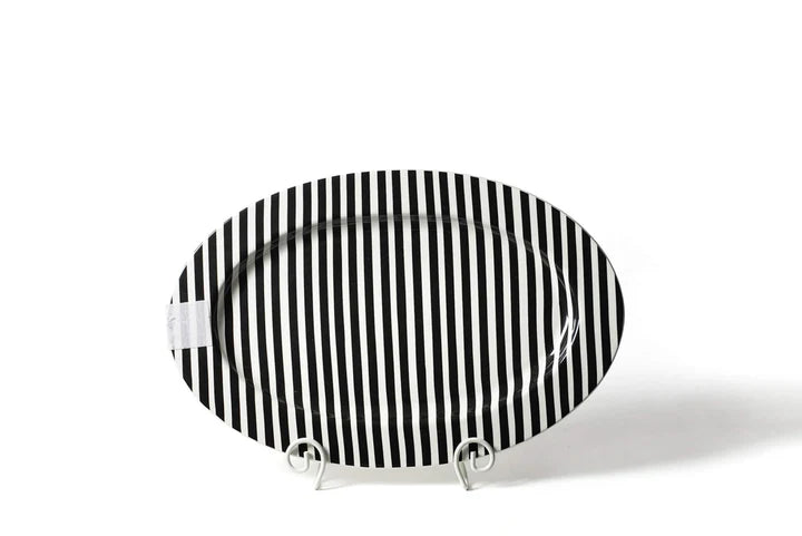Black Stripe Big Entertaining Oval Platter
