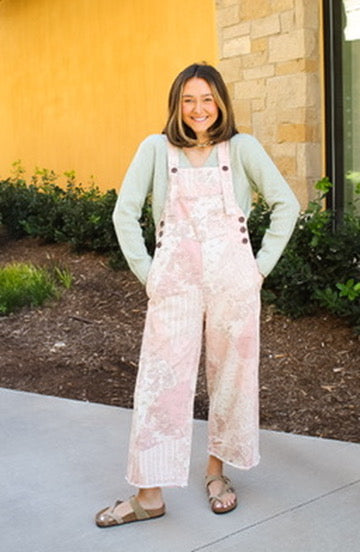 Rosewood Patchwork Overalls