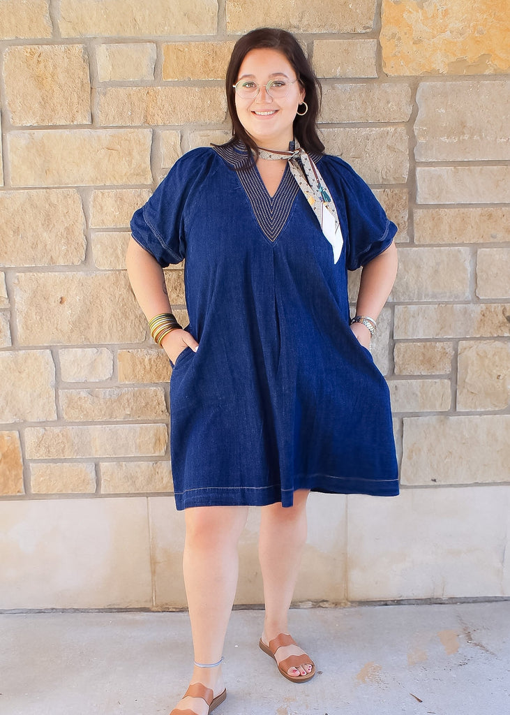 Denim Mini Dress Denim / 2XL