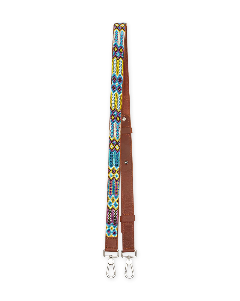 Blueberry Slim Leather Crossbody Strap