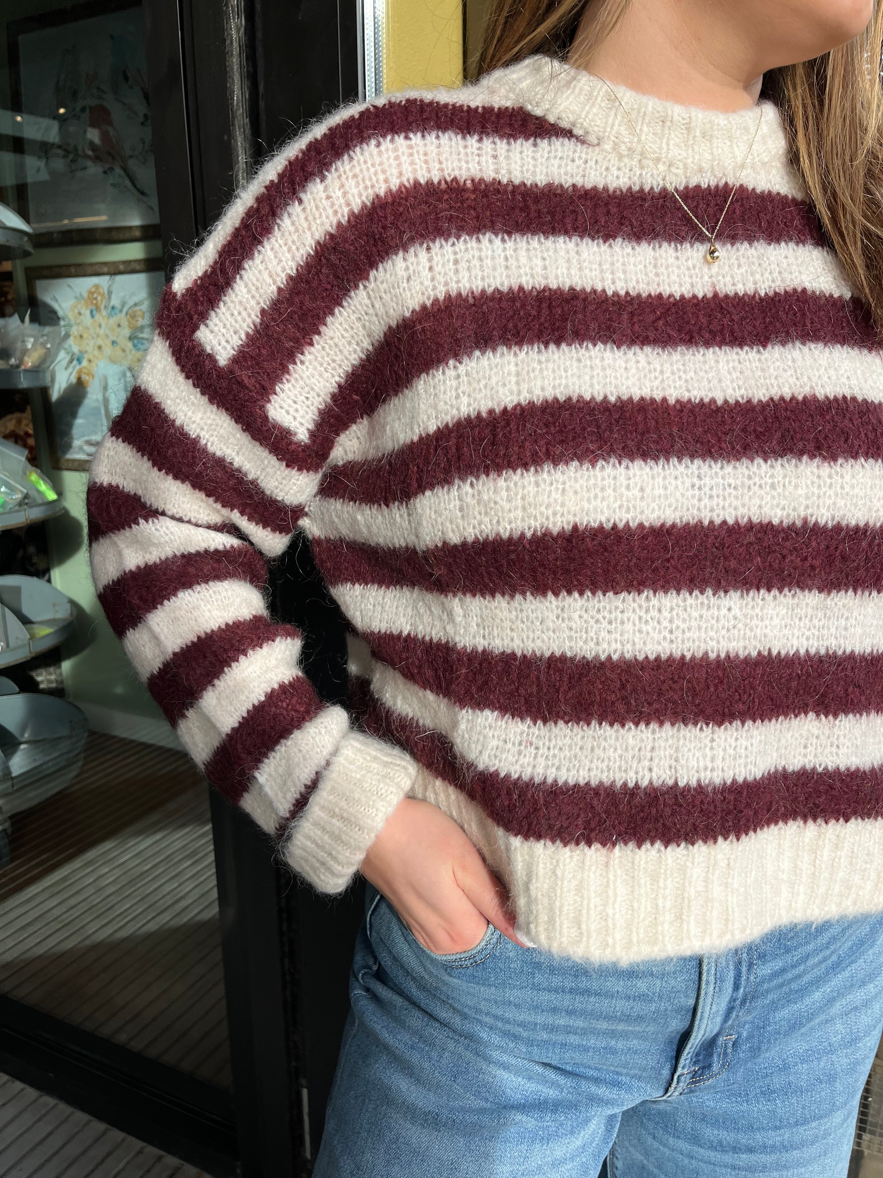 Cropped Knit Sweater