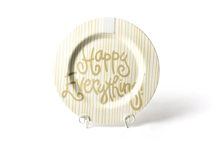 Neutral Skinny Stripe Big Happy Everything! Round Platter