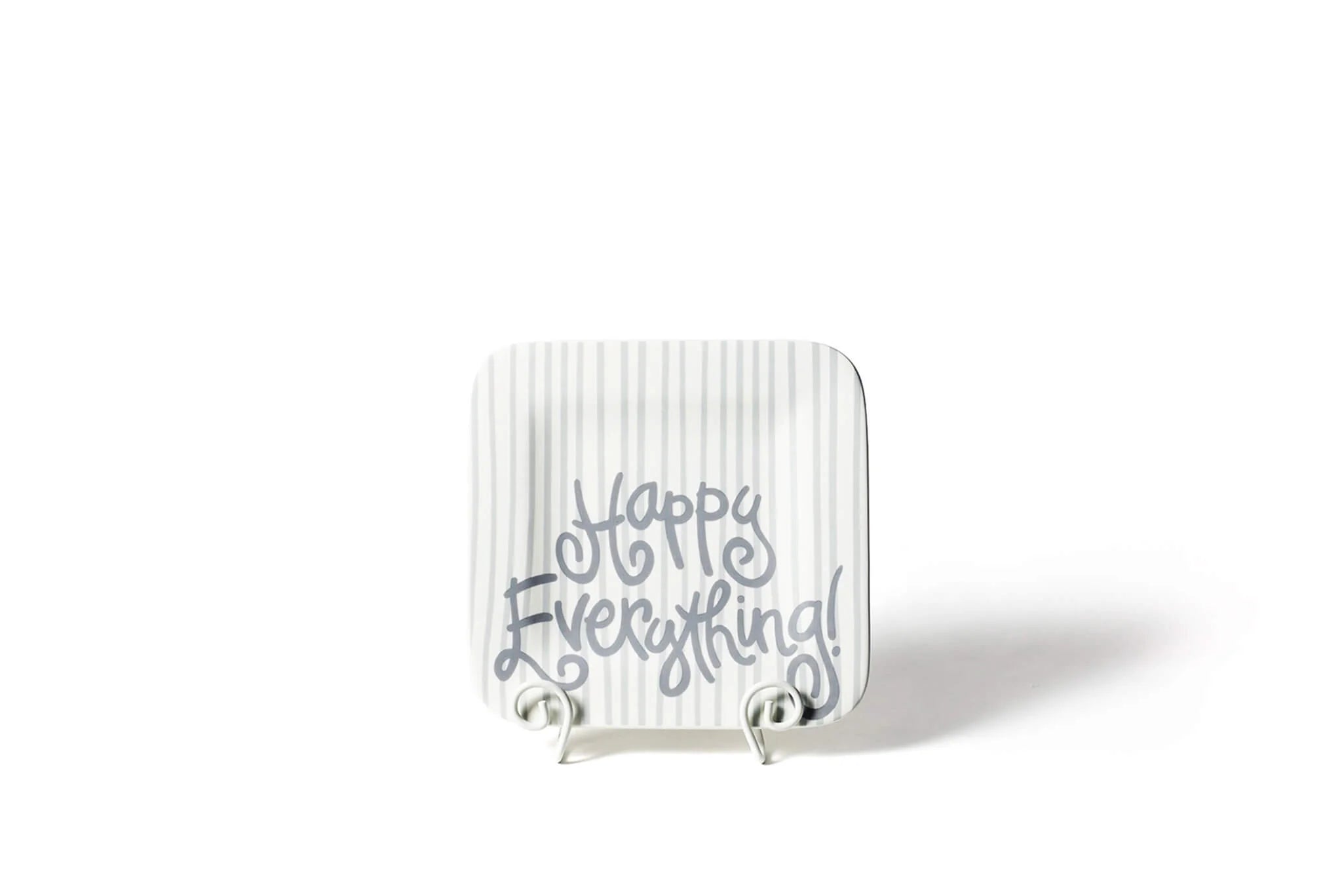 Stone Skinny Stripe Mini Happy Everything! Square Platter